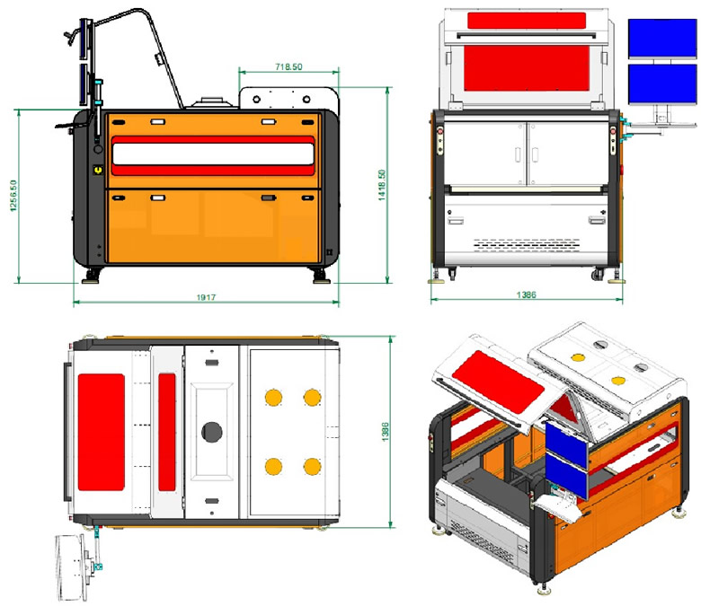 Compact inline Selective Soldering Machine